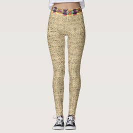 Legging Trendy Burlap Look