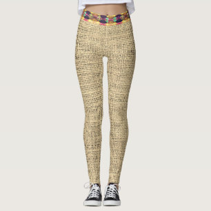 Legging Trendy Burlap Look