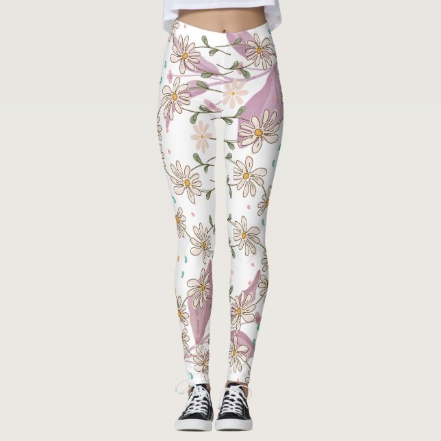 Legging Trendy Flowers Design (Frente)