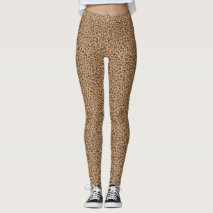 Legging Trendy Leopard Imprime em Café Brown