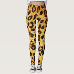 Legging Trendy Leopard: Padrão de Design da pele.