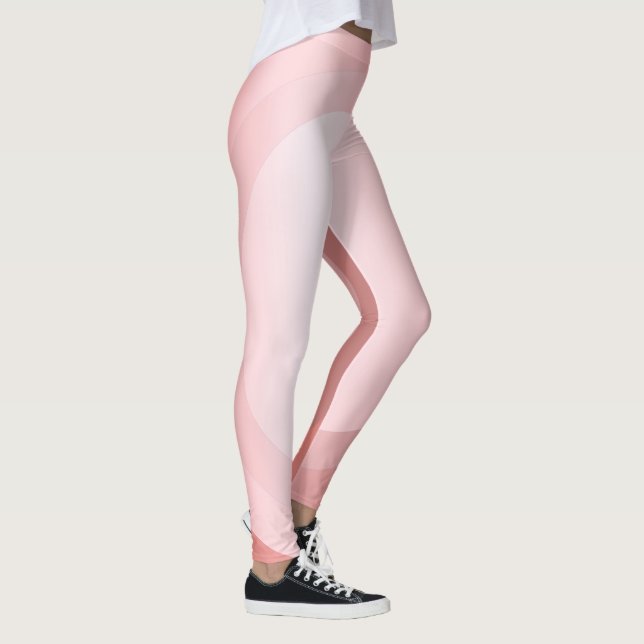 Legging Trendy Modelo Elegante Rosa Branco Dourado Moderno (Direita)
