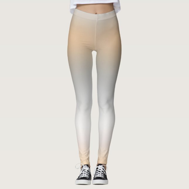 Legging Trendy Modelo Modern Elegant Cinza Laranja (Frente)