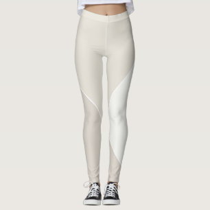 Legging Trendy Modern Elegant Beige Brown White Chic