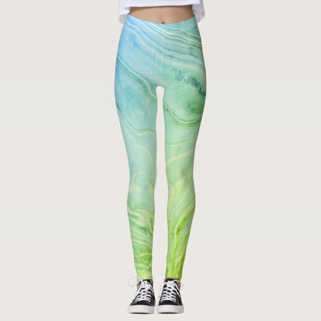 Legging Trendy moderna bola verde-chic (Frente)