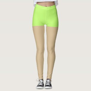 Legging Trendy neon faske shorts para adolescentes l Green