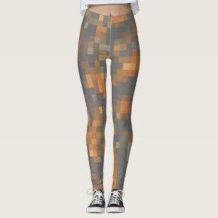 Legging Trendy Orange Blue Stripes
