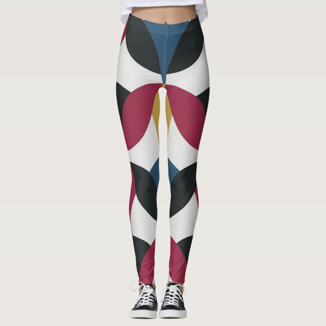 Legging Trendy White Burgundy Blue Black Yellow Fashion (Frente)