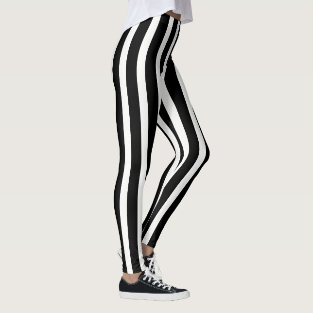Black and White Horizontal Stripes | Leggings