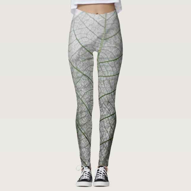 Legging Três esqueletos de folha (Frente)
