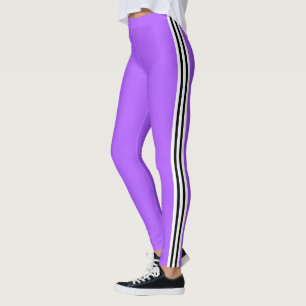 Legging Três Leggens Roxas de Faixa Lateral Escolhem Cores