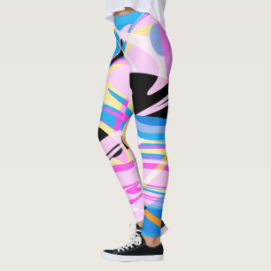 Legging Três pintura geométrica Abstrato