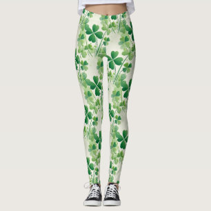 Legging Trevo de Quatro Folhas do Dia de São Patrício