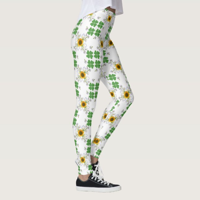 Legging Trevo sortudo, Vestido com Calla Lily (Direita)