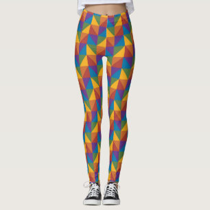 Legging Triângulo Geométrico Arco-íris