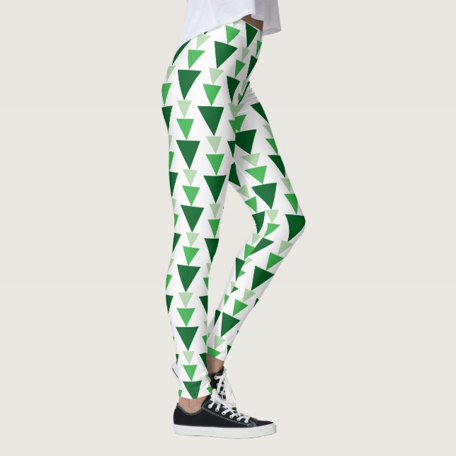 Legging Triângulo Geométrico Ousado Colorido (Direita)