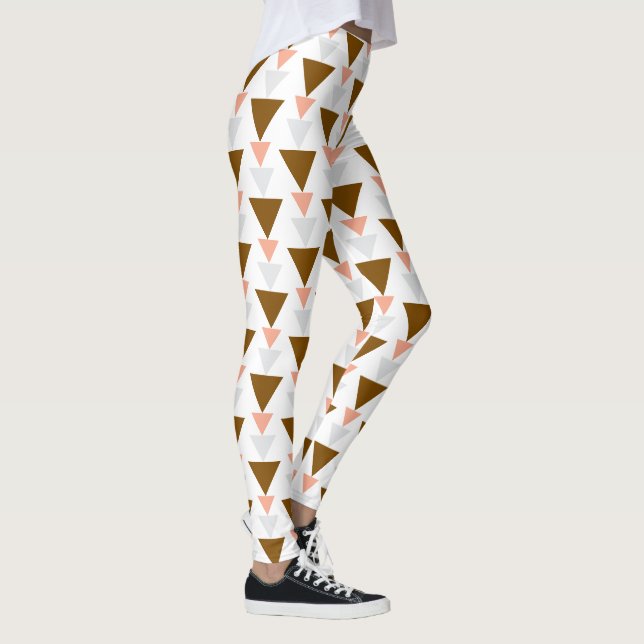 Legging Triângulo Geométrico Ousado Colorido (Direita)