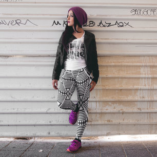 Legging triângulo negro asteca