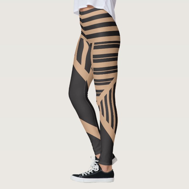 Legging Triângulo Stripes em Tom e Preto (Esquerda)