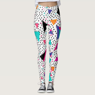 Legging Triângulos coloridos estilo 80