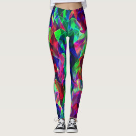 Legging Triângulos curvos coloridos ou ondulações, mais es