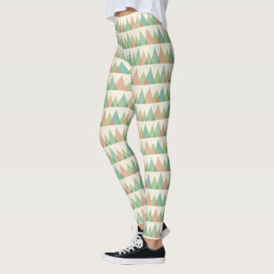 Legging Triângulos da cerceta & do coral de etapa de Ge