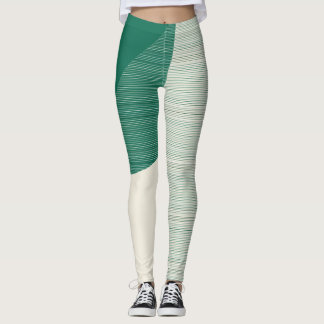 Legging Triângulos de Marfim Esmeralda Lineares
