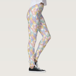 Legging Triângulos de Patchwork Matelassado em Tons de Pês