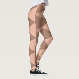 Legging Triângulos Grandes Geométricos Mocha Mousse Rosa D