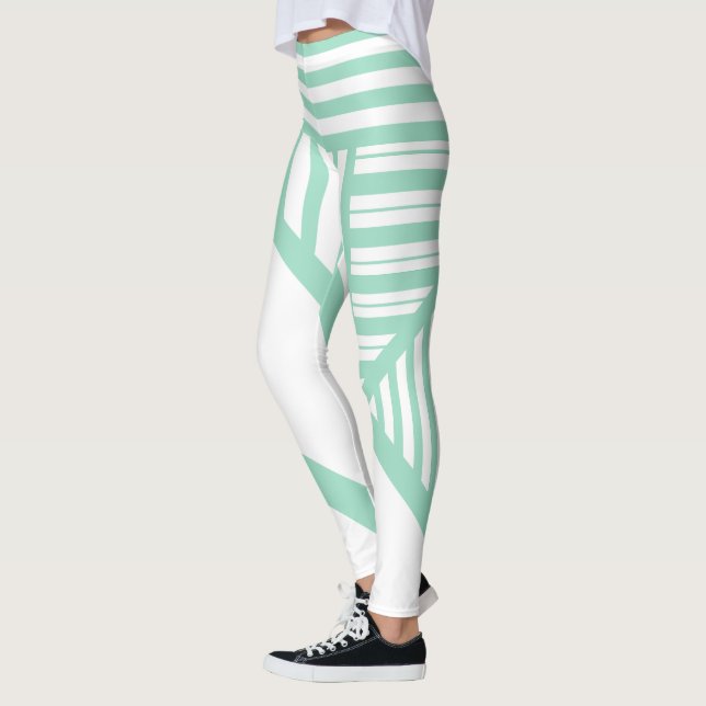 Legging Triângulos - Verde-Casa-de-Casa (Esquerda)