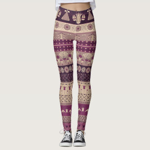 Legging Tribal Egípcio: Antigo Sem Costura