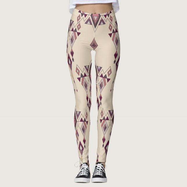 Legging Tribal Vintage Etnia Sem Semente Aztec (Frente)