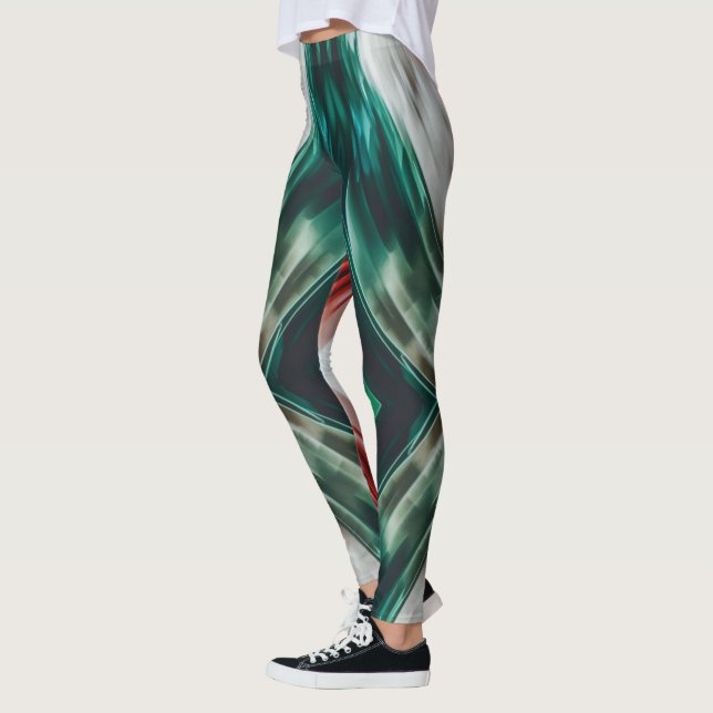 Legging Tricolor branco verde-vermelho (Esquerda)