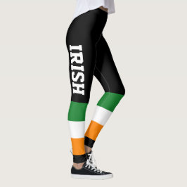 Legging Tricolor do Dia de São Patrício de bandeira irland