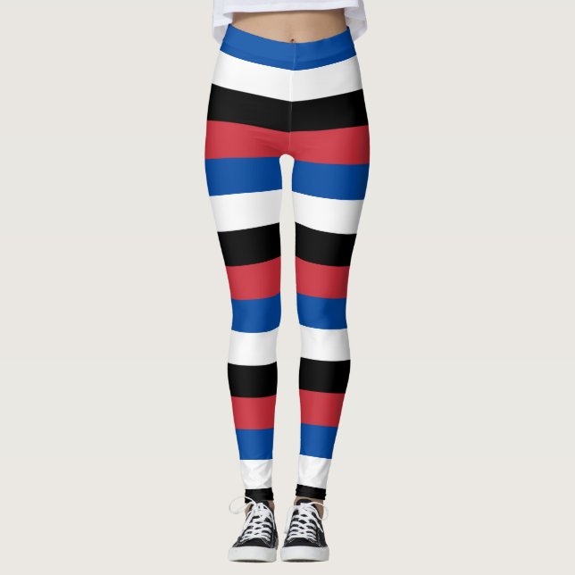 Legging Trilha Horizontal das Cores de Bandeiras Nacionais (Frente)