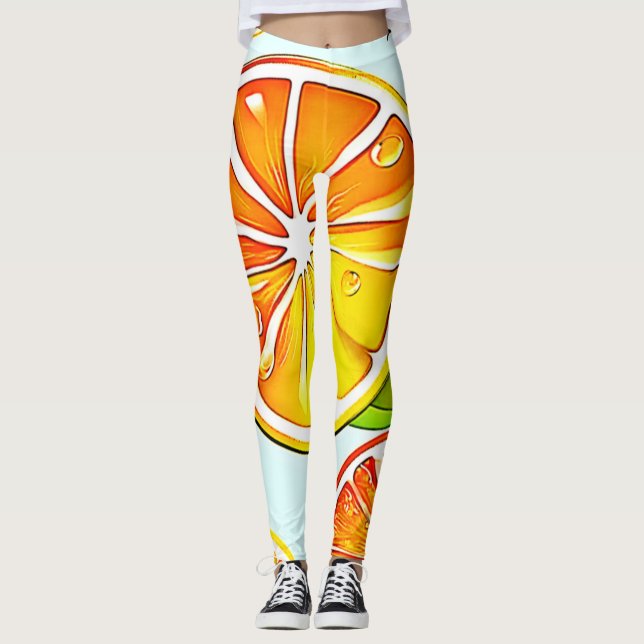Legging Trilha Laranja: Citros (Frente)