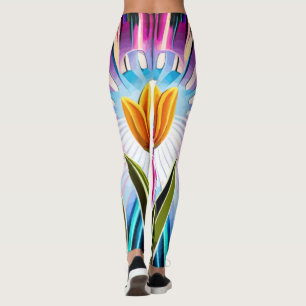 Legging Trio de Tulipas: Um Burst de Beleza Springtime