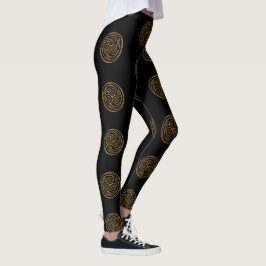 Legging Triple Celtic Knot Swirl Mandala