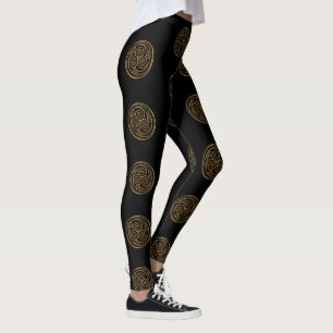 Legging Triple Celtic Knot Swirl Mandala