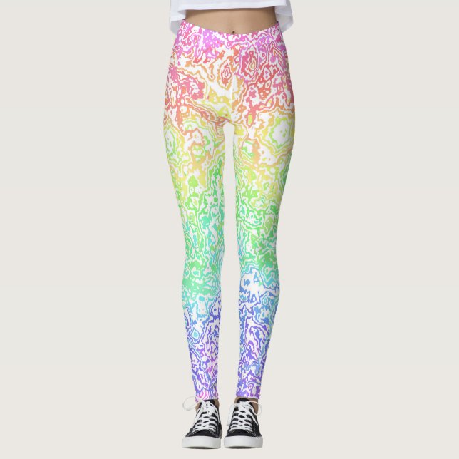 Legging Trippy Boho Hippie Groovy Marble (Frente)