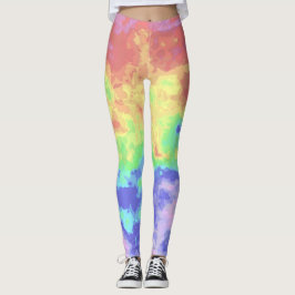 Legging Trippy Retro Groovy Boho Hippie Rainbow