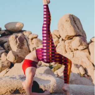 Legging Trippy Stripes Roxo e Psicodélico Legal Rosa