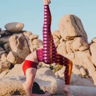 Legging Trippy Stripes Roxo e Psicodélico Legal Rosa