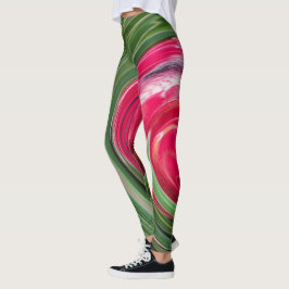 Legging Tropical Australiana Protea Verde Vermelho Vermelh