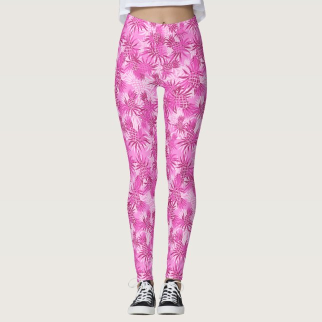 Legging Tropical de Pineapple Camo Hawaiian (Frente)