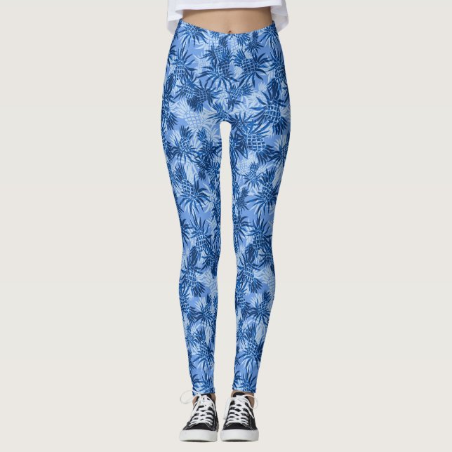Legging Tropical de Pineapple Camo Hawaiian (Frente)