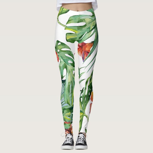 Legging Tropical do Jardim Flor (Frente)