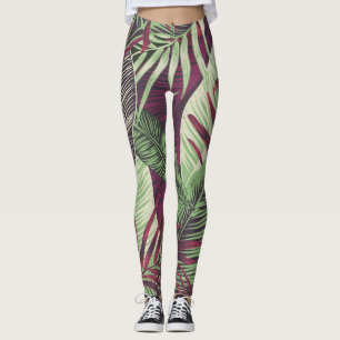 Legging Tropical Exótica: Trendente Verde sem costura