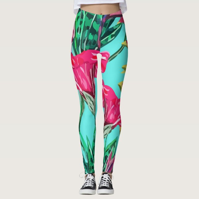 Legging Tropical Floral Island (Frente)