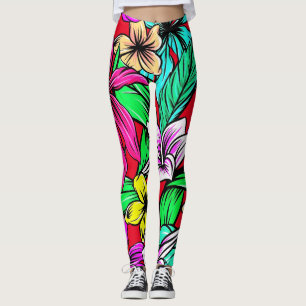 Legging Tropical Flower Mix Thunder_Cove
